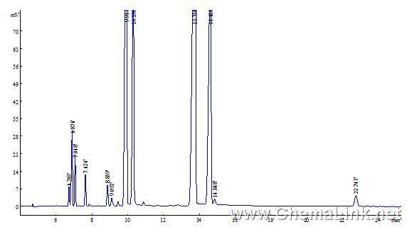 二乙烯苯的分析 - 色谱图