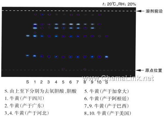 牛黄-不同薄层板薄层色谱图的比较(1)