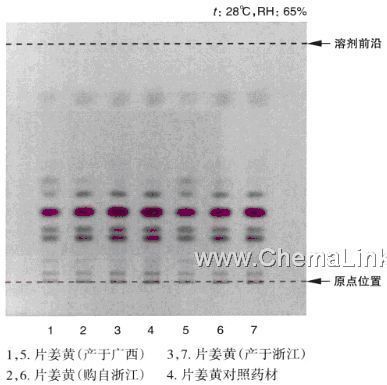 片姜黄-不同薄层板薄层色谱图的比较(1)